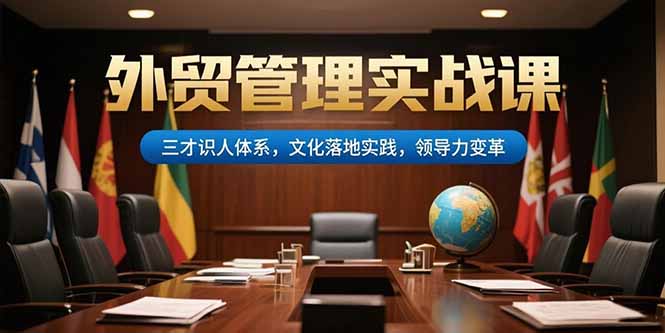 外贸管理实战课，三才识人体系，文化落地实践，领导力变革-余宽网创