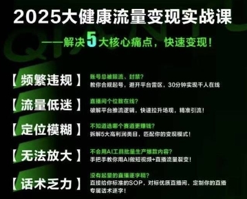 大健康流量全域新增长8.0，三月底线下课视频，大健康万亿蓝海，从类目突围到模式迭代-余宽网创