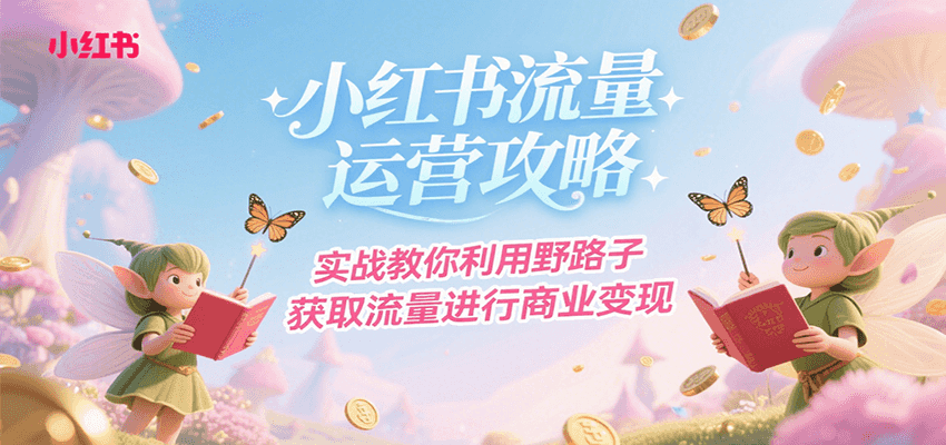 小红书流量运营攻略，实战教你利用野路子获取流量进行商业变现-余宽网创