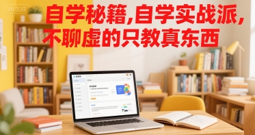 自学秘籍，自学实战派，不聊虚的只教真东西-余宽网创