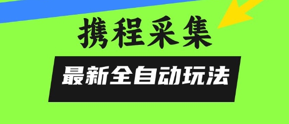 携程信息采集全自动玩法，0风控，无脑开干【揭秘】-余宽网创