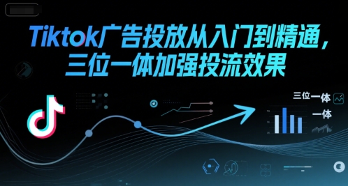 Tiktok广告投放从入门到精通，三位一体加强投流效果-余宽网创