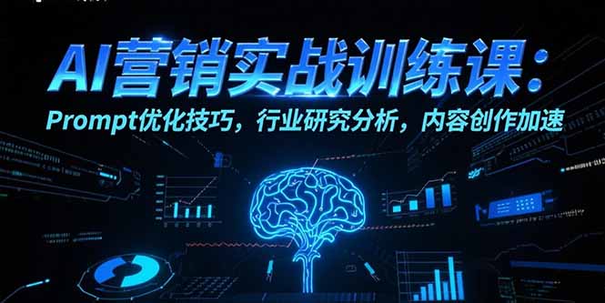 AI营销实战训练课：Prompt优化技巧，行业研究分析，内容创作加速-余宽网创