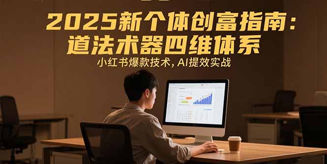 2025新个体创富指南：道法术器四维体系，小红书爆款技术，AI提效实战-余宽网创