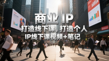 商业IP打造线下课，打造个人 IP线下课视频+笔记-余宽网创