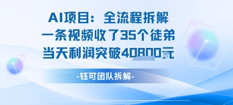 AI收徒变现闭环：一条视频收35人，日入1k+(附完整SOP)-余宽网创