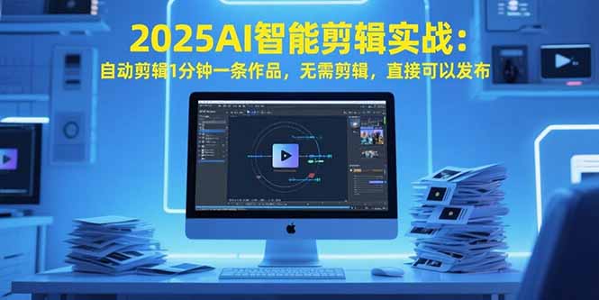 2025AI智能剪辑实战：自动剪辑1分钟一条作品，无需剪辑，直接可以发布-余宽网创