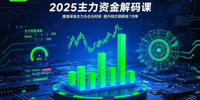2025主力资金解码课：精准捕捉主力建仓时机，提升短线交易胜率(更新7月-余宽网创