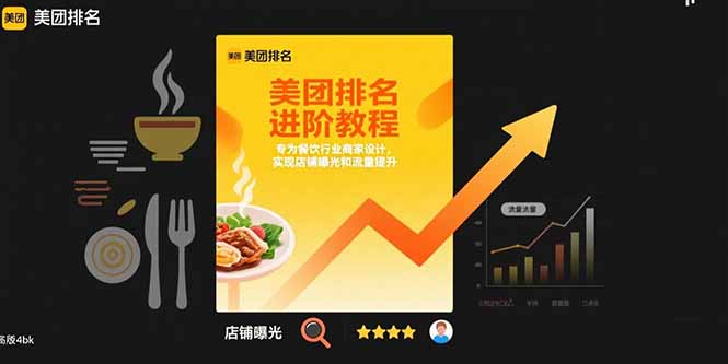 美团排名进阶教程：专为餐饮行业商家设计，实现店铺曝光和流量提升-余宽网创