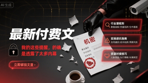最新付费文：我的这些提醒，的确是透露了太多内幕-佐思网 - 免费PHP网站源码模板插件软件网课资源分享平台！
