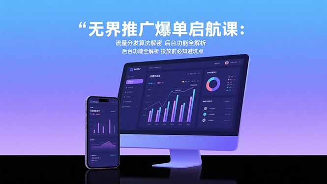 无界推广爆单启航课：流量分发算法解密 后台功能全解析 投放前必知避坑点-佐思网 - 免费PHP网站源码模板插件软件网课资源分享平台！