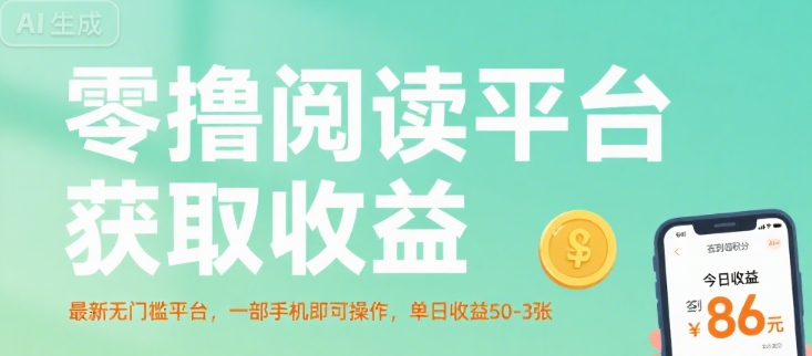 零撸阅读平台获取收益，最新无门槛平台，一部手机即可操作，单日收益50-3张【揭秘】-佐思网 - 免费PHP网站源码模板插件软件网课资源分享平台！
