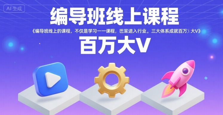 编导班线上课程，不仅是学习一门课程，更是进入一个行业，三大体系成就百万大V-佐思网 - 免费PHP网站源码模板插件软件网课资源分享平台！