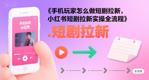 手机玩家怎么做短剧拉新，小红书短剧拉新实操全流程-佐思网 - 免费PHP网站源码模板插件软件网课资源分享平台！