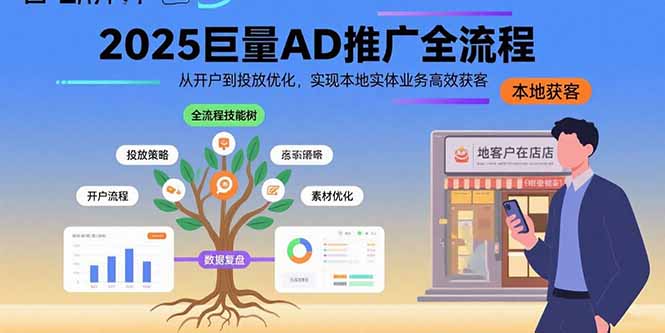 2025巨量AD推广全流程，从开户到投放优化，实现本地实体业务高效获客-佐思网 - 免费PHP网站源码模板插件软件网课资源分享平台！