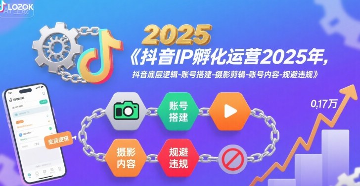 抖音IP孵化运营2025年，抖音底层逻辑-账号搭建-摄影剪辑-账号内容-规避违规-佐思网 - 免费PHP网站源码模板插件软件网课资源分享平台！