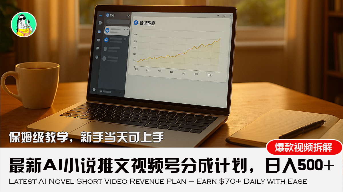 最新AI小说推文视频号分成计划，新手小白也能当天日入500+教程-佐思网 - 免费PHP网站源码模板插件软件网课资源分享平台！