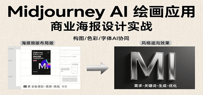 Midjourney AI绘画应用，关键词指令解析、漫画头像制作、海报设计、3D人物生成等-余宽网创
