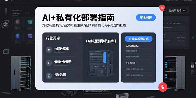 AI+私有化部署指南 爆款标题技巧/图文批量生成/视频制作优化/突破创作瓶颈-佐思网 - 免费PHP网站源码模板插件软件网课资源分享平台！
