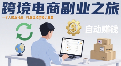 跨境电商副业之旅，一个人的亚马逊，打造自动賺钱小生意-