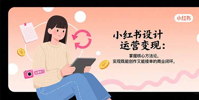 小红书设计运营变现：掌握核心方法论，实现既能创作又能接单的商业闭环-佐思网 - 免费PHP网站源码模板插件软件网课资源分享平台！