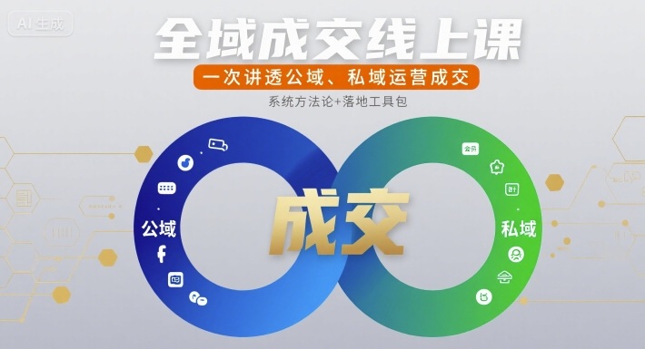全域成交线上课，一次讲透公域、私域运营成交-佐思网 - 免费PHP网站源码模板插件软件网课资源分享平台！