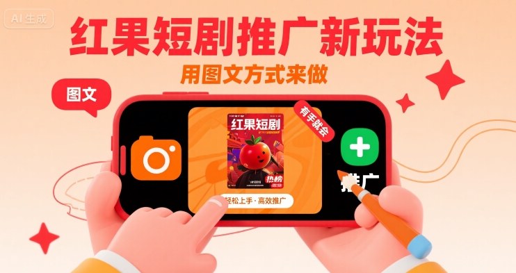 红果短剧推广新玩法，用图文方式来做，有手就会-佐思网 - 免费PHP网站源码模板插件软件网课资源分享平台！