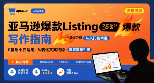 亚马逊爆款Listing写作方法，亚马逊0基础小白也能写爆款自带流量的Listing-佐思网 - 免费PHP网站源码模板插件软件网课资源分享平台！