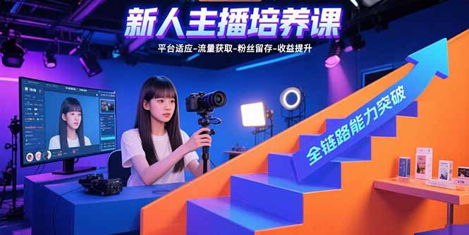 新人主播培养课：平台适应-流量获取-粉丝留存-收益提升 全链路能力突破-佐思源码网下载-网站源码与App源码分享
