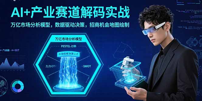 AI+产业赛道解码实战：万亿市场分析模型，数据驱动决策，招商机会地图绘制-佐思源码网下载-网站源码与App源码分享