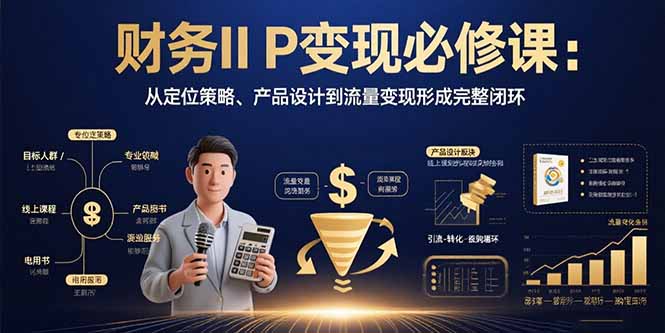 财务IP变现必修课：从定位策略、产品设计到流量变现形成完整闭环-佐思源码网下载-网站源码与App源码分享