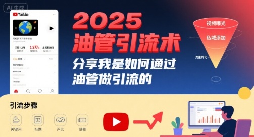 2025油管引流术，分享我是如何通过油管做引流的-佐思源码网下载-网站源码与App源码分享