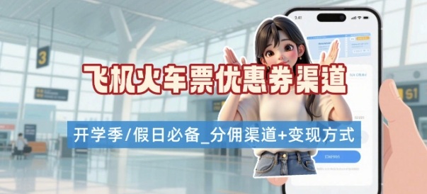 学生党必看！机票火车票优惠券申请渠道 + 项目打法，开学季节日速存-佐思源码网下载-网站源码与App源码分享