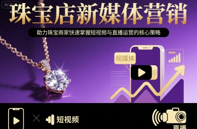 珠宝店新媒体营销，助力珠宝商家快速掌握短视频与直播运营的核心策略-佐思源码网下载-网站源码与App源码分享