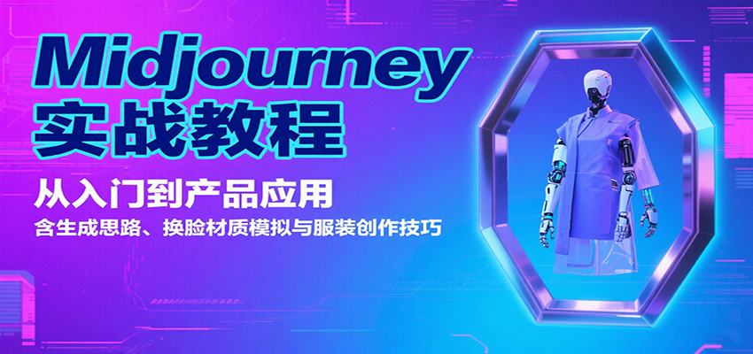 Midjourney实战教程：从入门到产品应用，含生成思路、换脸材质模拟与服装创作技巧-梦痕小札