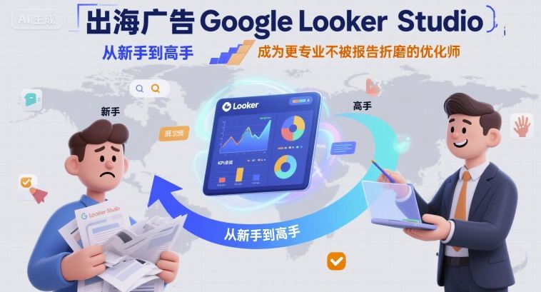 出海广告Google Looker Studio从新手到高手，成为更专业不被报告折磨的优化师-清欢网创