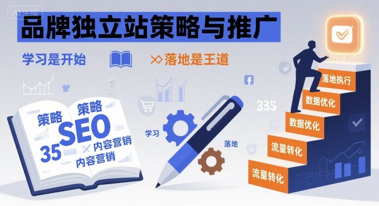 品牌独立站策略与推广，学习是开始，落地是王道-清欢网创