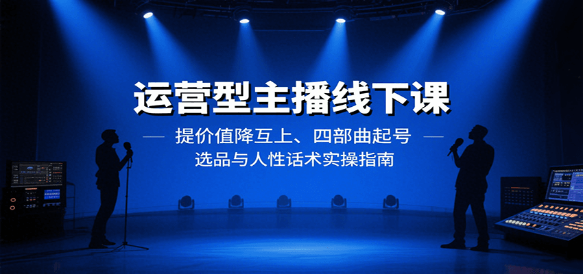 运营型主播线下课：提价值降互上、四部曲起号、选品与人性话术实操指南-佐思源码网下载-网站源码与App源码分享