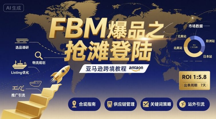 FBM爆品之抢滩登陆-亚马逊跨境教程-余宽网创