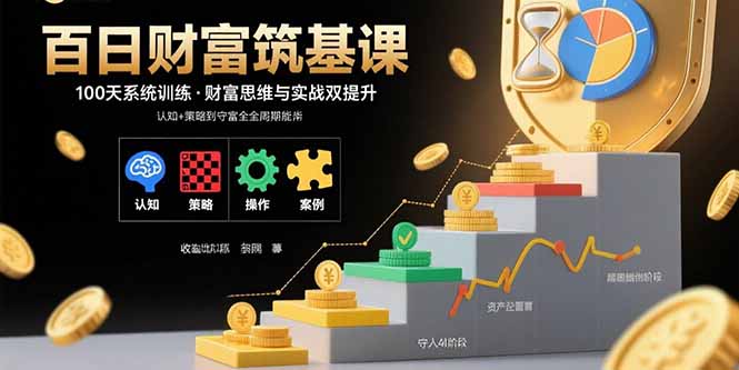 百日财富筑基课：认知+策略+实操+案例拆解  实现从创富到守富全周期能力-余宽网创