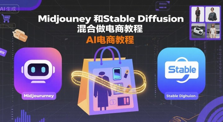 Midjourney和Stable Diffusion混合做电商教程-ai电商教程-余宽网创
