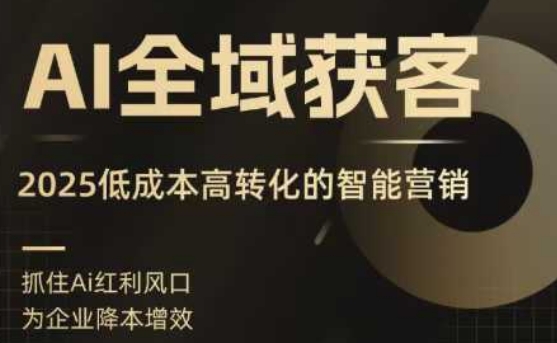 AI全域获客实训营，2025低成本高转化的智能营销，精准找客，高效营销-梦痕小札
