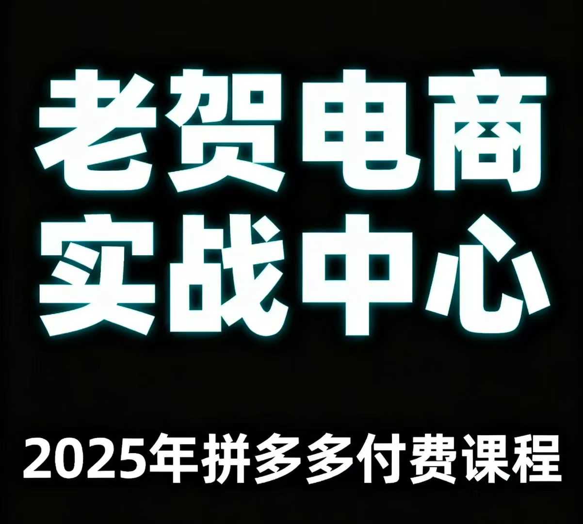 老贺电商2025年拼多多付费课程，用通俗易懂的方法告诉你多多怎么玩-魔逗项目网