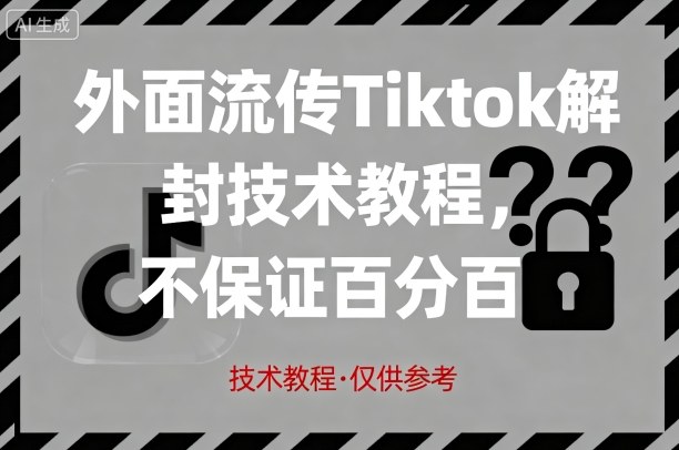 外面流传Tiktok解封技术教程，不保证百分百，具体自测-佐思资源网下载-专注于互联网平台分享平台