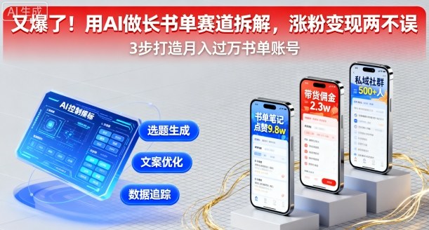 又爆了！用AI做长书单赛道拆解，涨粉变现两不误-佐思资源网下载-专注于互联网平台分享平台