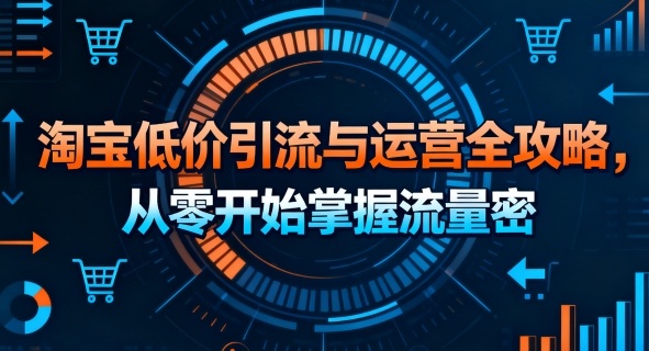 淘宝低价引流与运营全攻略，从零开始掌握流量密码-余宽网创
