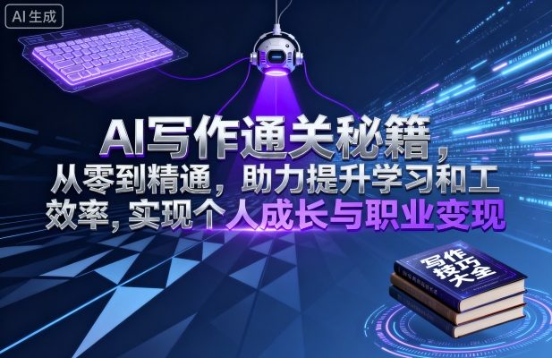 AI写作通关秘籍，从零到精通，助力提升学习和工作效率，实现个人成长与职业变现-余宽网创