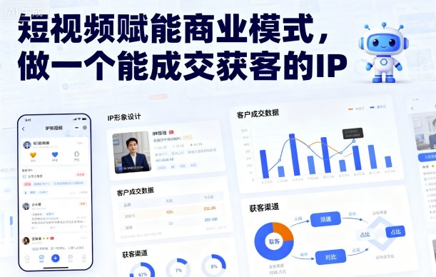 短视频赋能商业模式，做一个能成交获客的IP-余宽网创