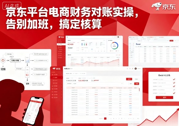 京东平台电商财务对账实操，告别加班，搞定核算-余宽网创