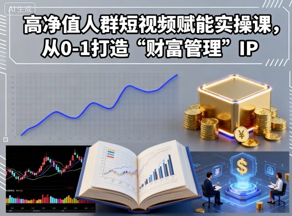 高净值人群短视频赋能实操课，从0-1打造“财富管理”IP-